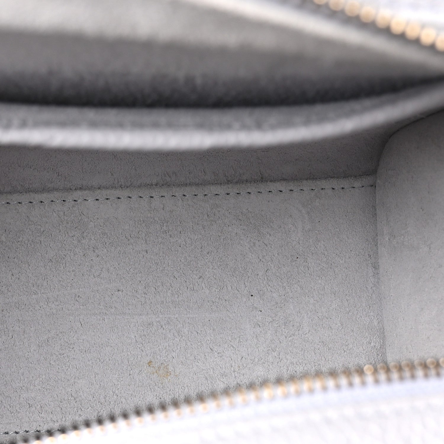 Celine Drummed Calfskin Nano Luggage Pearl Blue 5 of 10