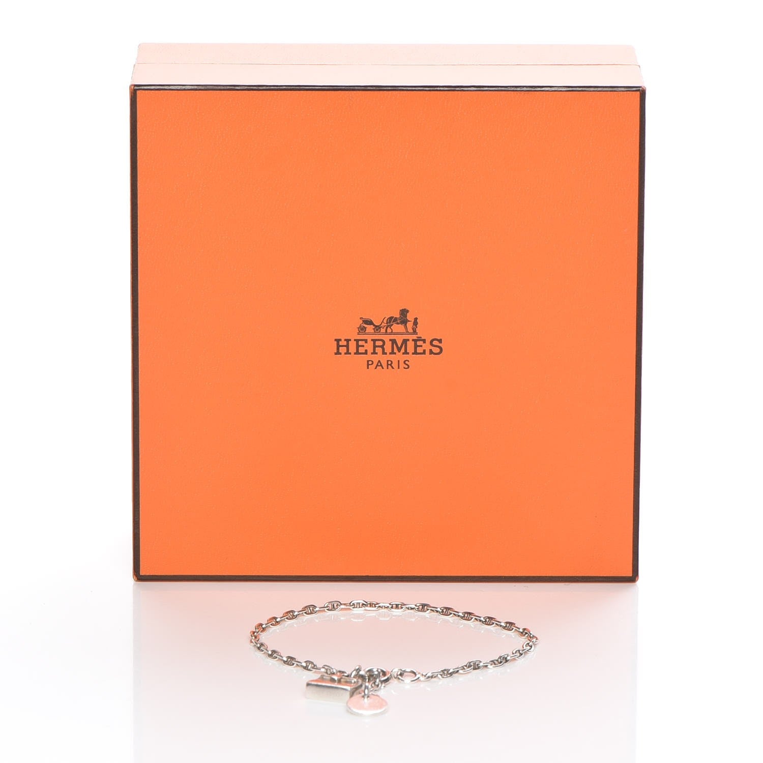 Hermes Sterling Silver Kelly Charm Bracelet 7 of 7