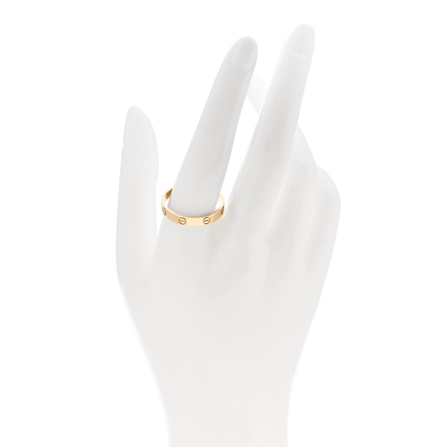 18K Yellow Gold 3.5mm LOVE Wedding Band Ring 63 10.25