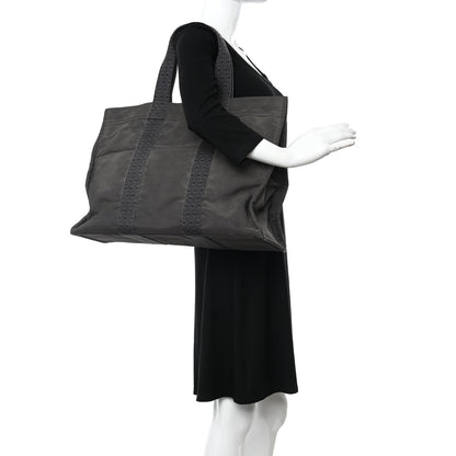 Hermes Canvas Herline GM Tote Grey 3 of 8