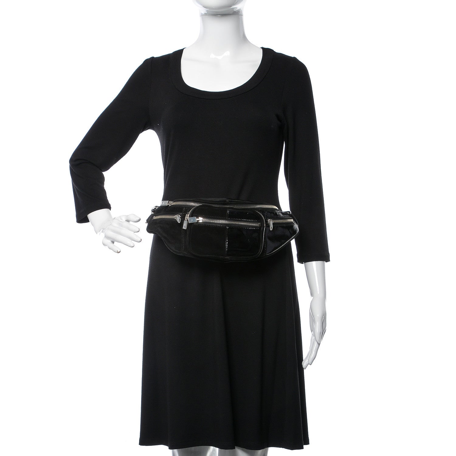 Alexander Wang Suede patent Attica Fannypack Black 2 of 6