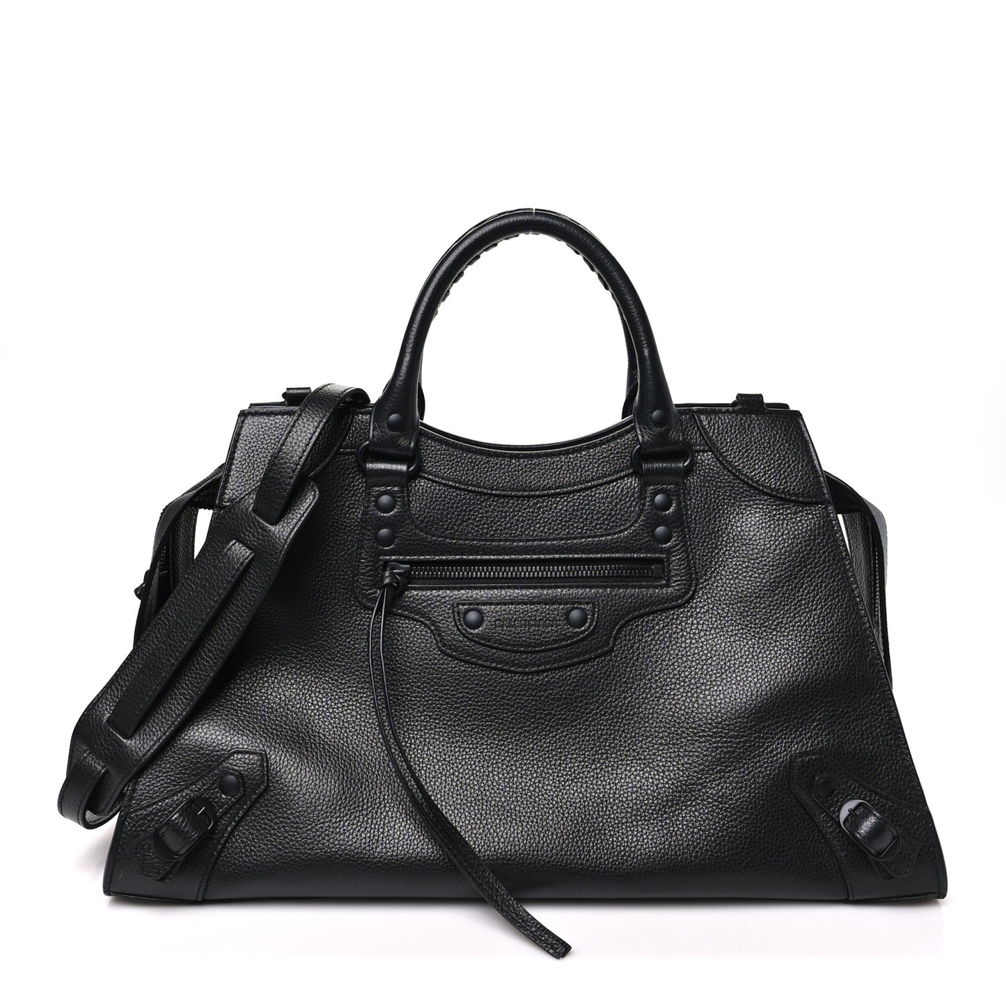 Grained Calfskin Neo Classic Black Hardware S City  Black