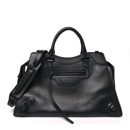 Balenciaga Grained Calfskin Neo Classic Black Hardware S City  Black 1 of 10