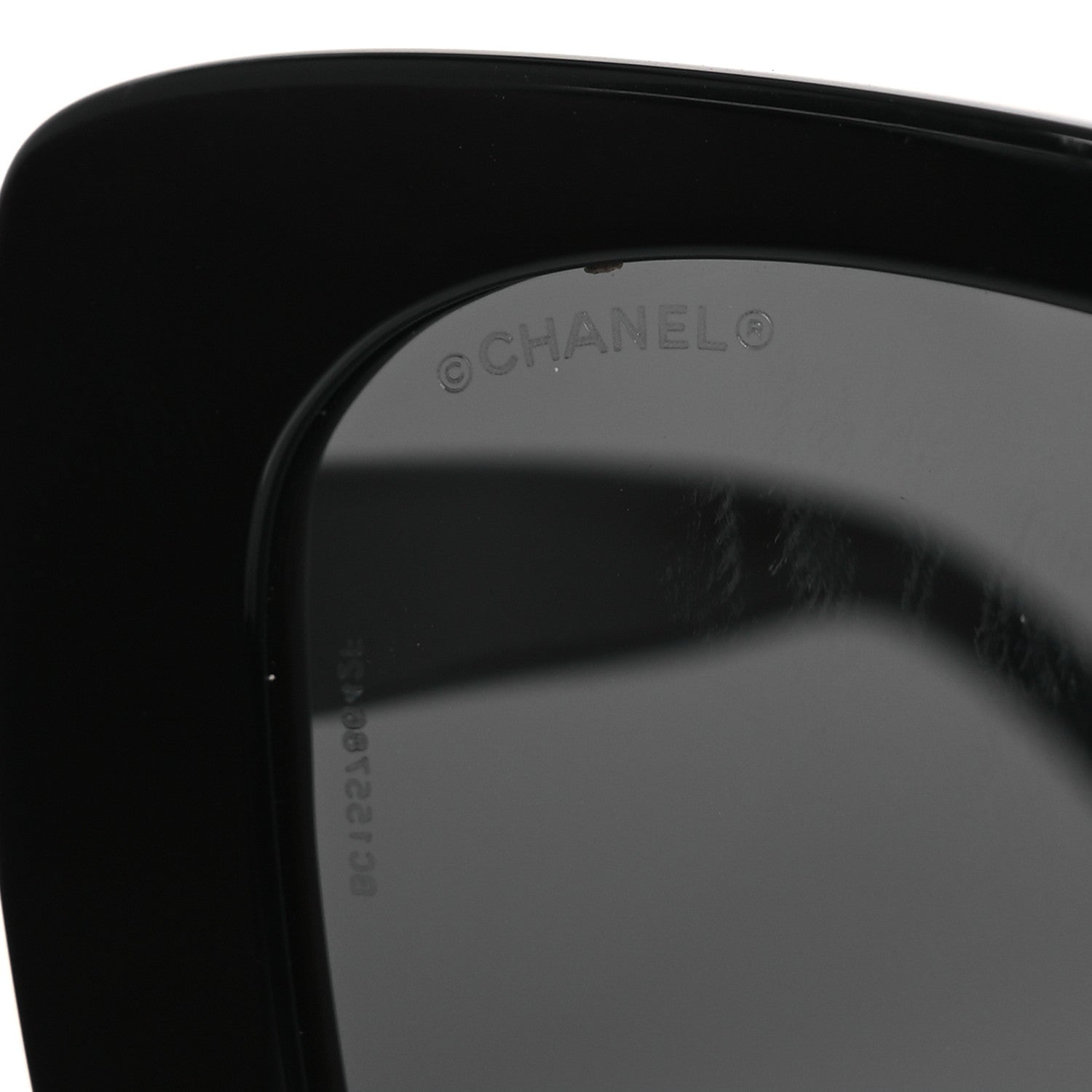 Chanel Acetate Strass Square Sunglasses 5422-B-A Black White 7 of 8