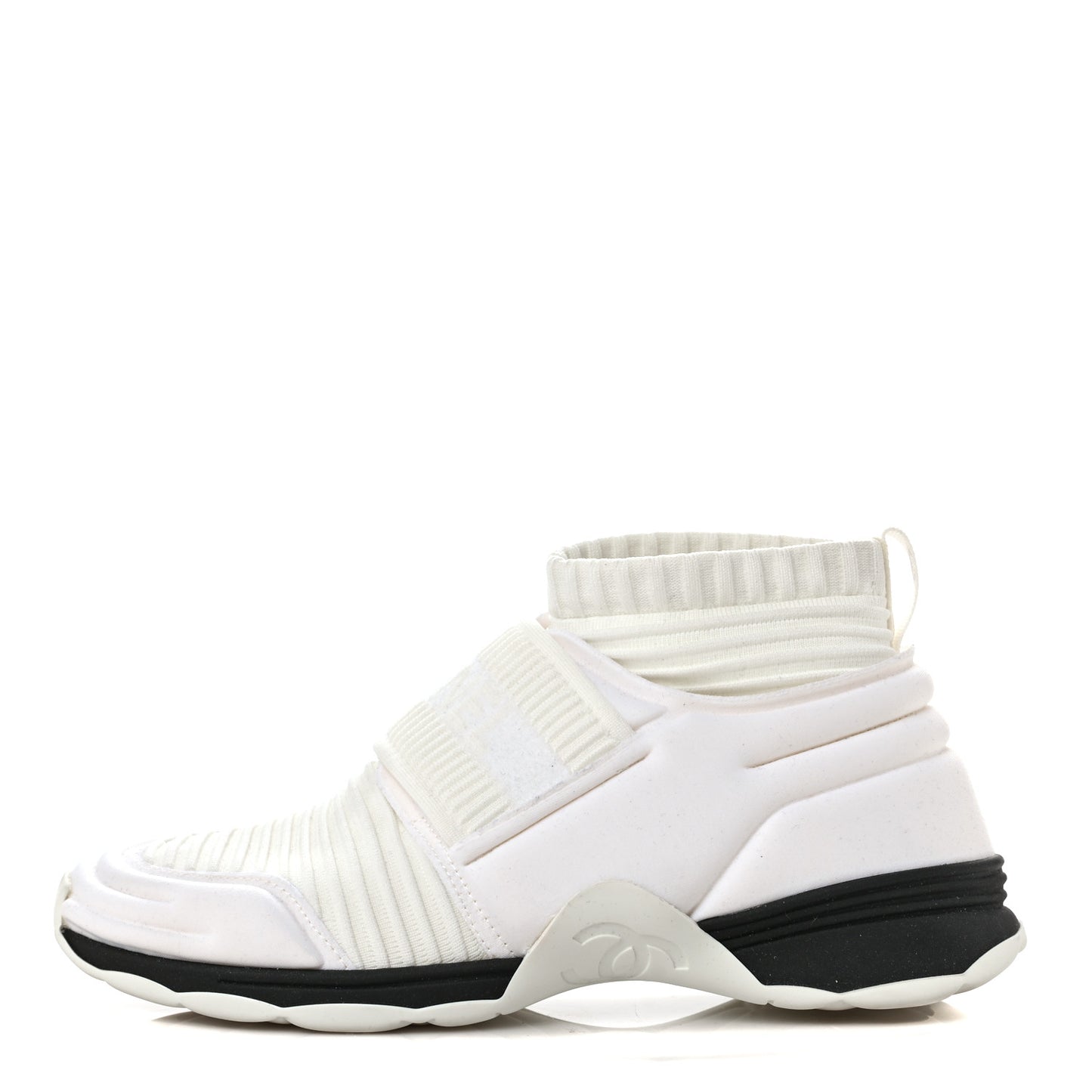 Stretch Fabric CC Sneakers 36 White