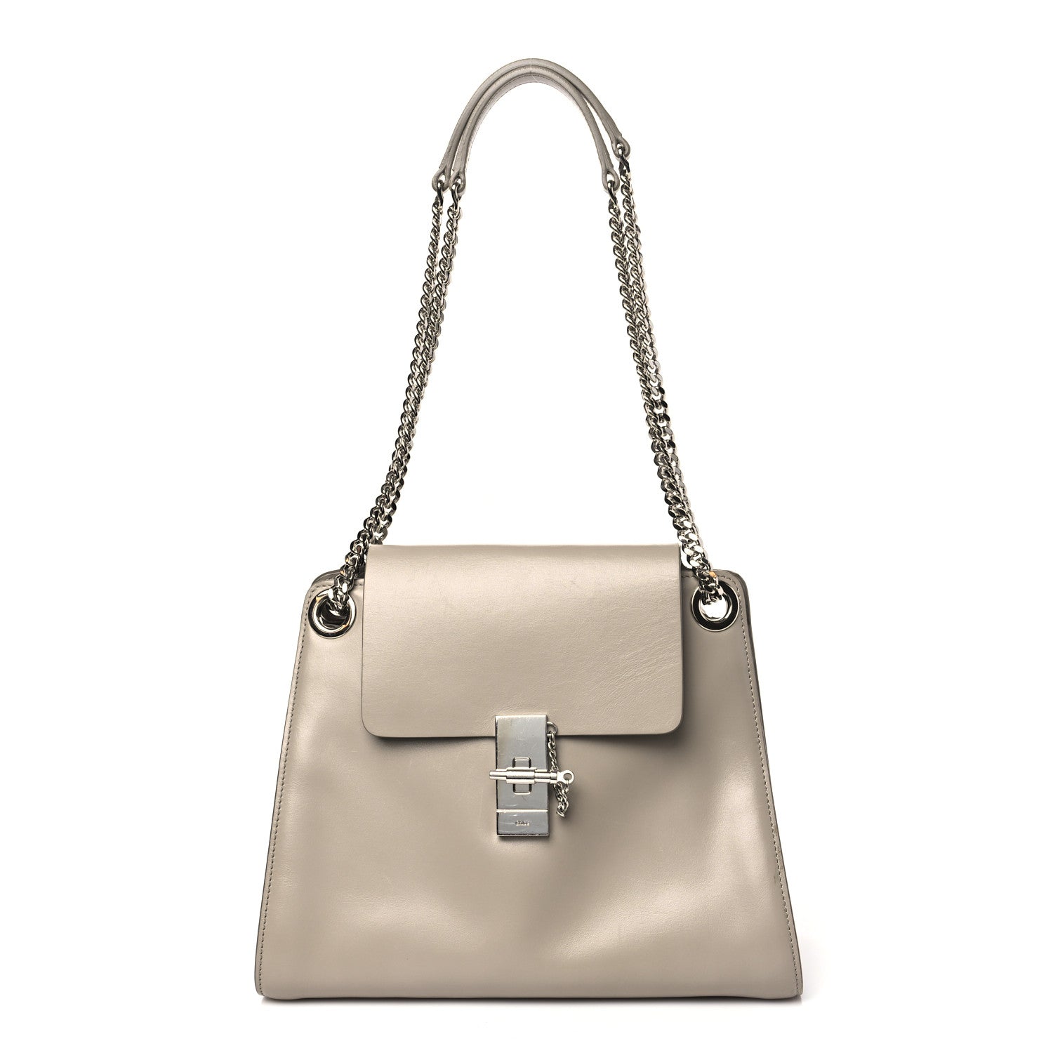 Chloe Shiny Calfskin Medium Annie Shoulder Bag Motty Grey 1 of 13