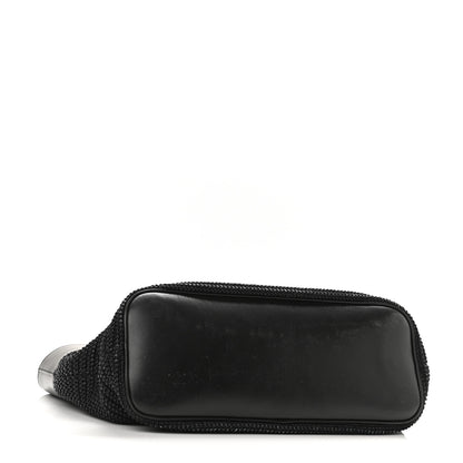 Saint Laurent Calfskin Raffia Medium Shopper Tote Black 4 of 10