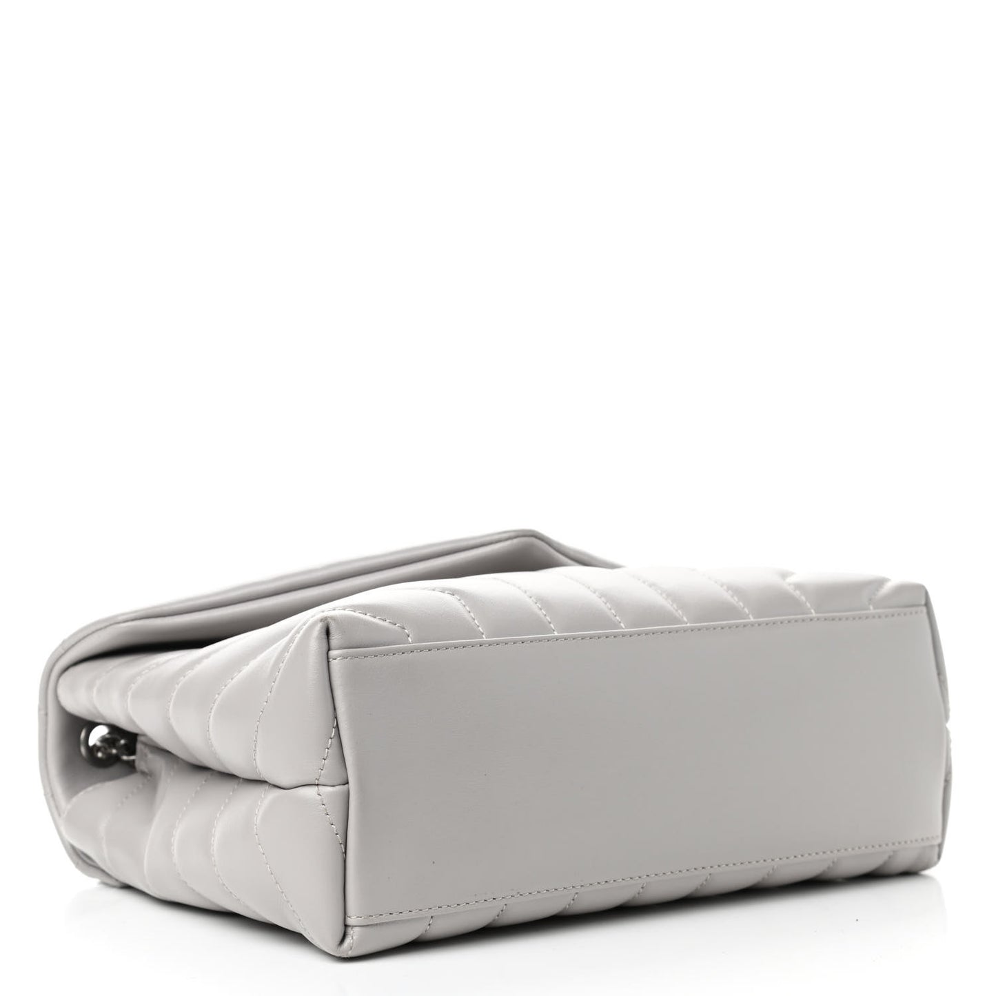 Calfskin Y Quilted Monogram Small Loulou Chain Satchel Granite