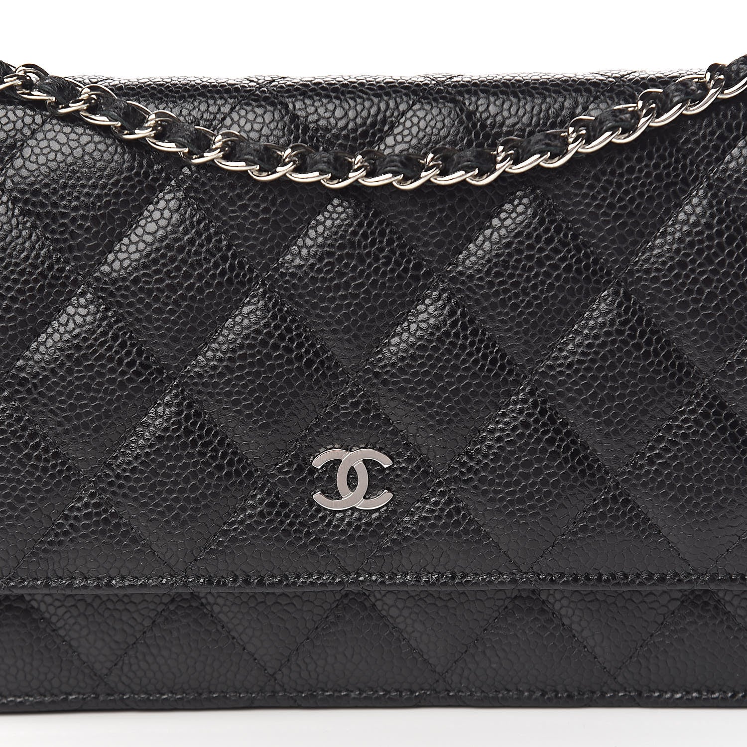 Chanel Caviar Quilted Wallet On Chain WOC Black 11 of 12