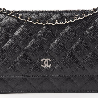 Chanel Caviar Quilted Wallet On Chain WOC Black 11 of 12