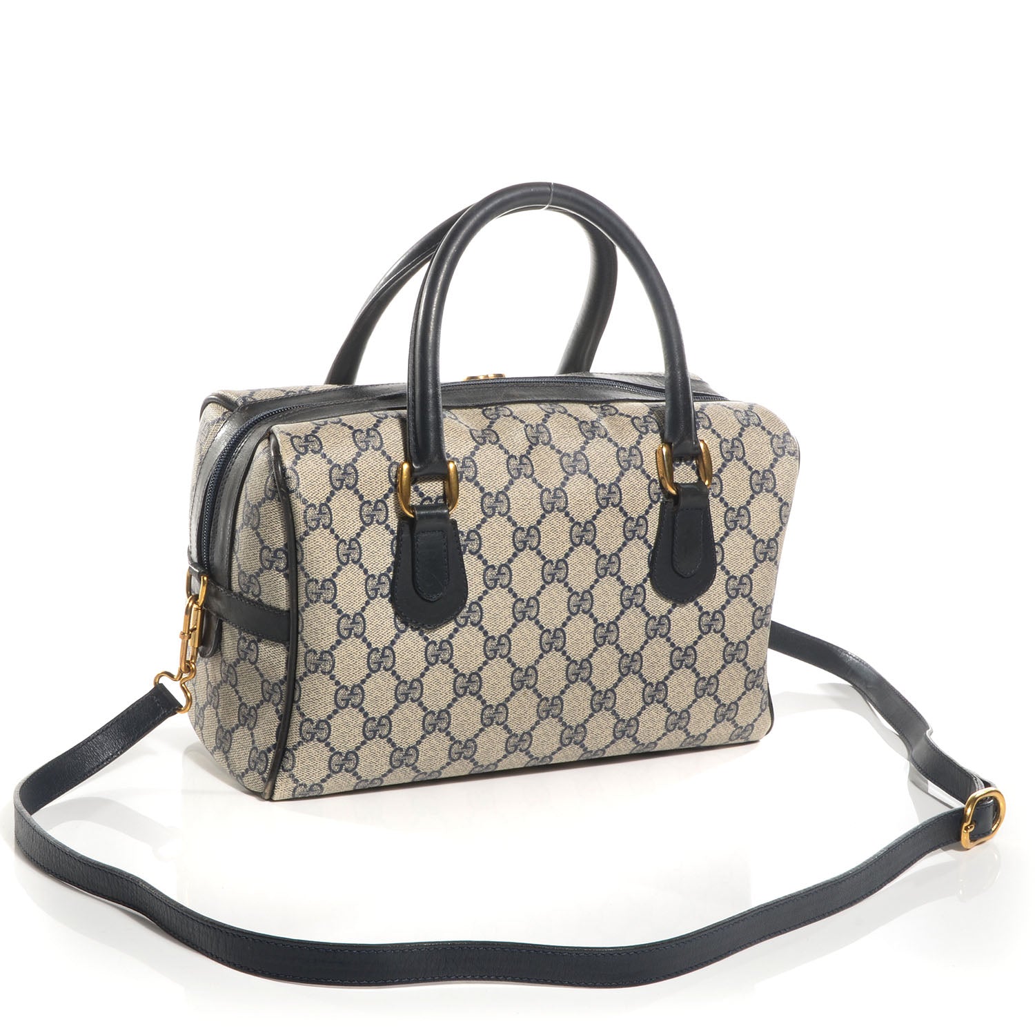 Gucci Monogram Medium Boston Navy 3 of 7