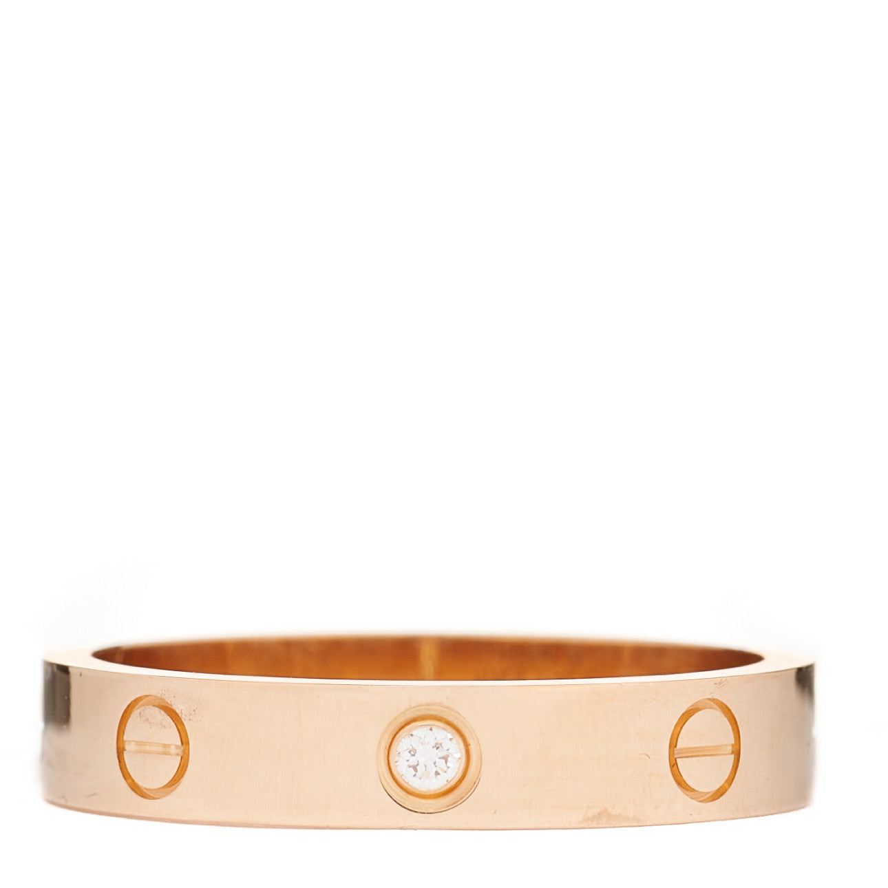 18K Pink Gold Diamond 4mm LOVE Wedding Band Ring 59 8.75