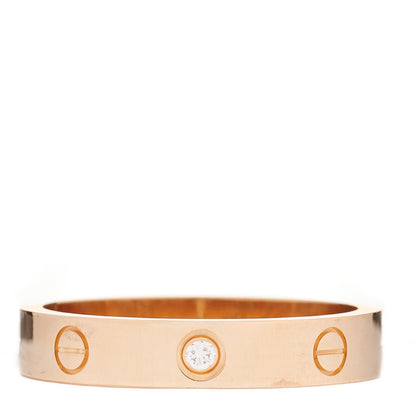 Cartier 18K Pink Gold Diamond 4mm LOVE Wedding Band Ring 59 8.75 1 of 4