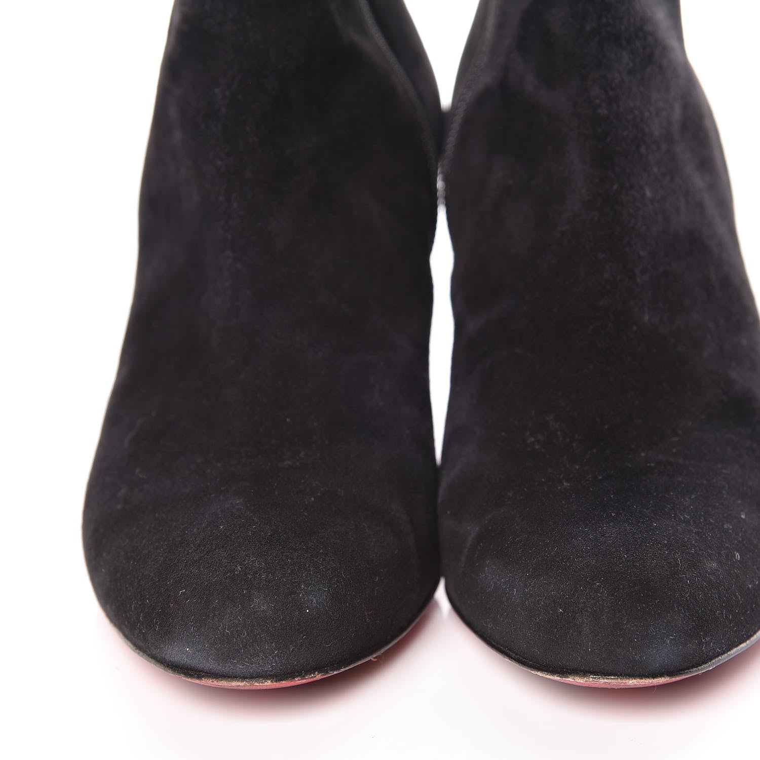 Christian Louboutin Suede Top 70 Ankle Boots 37.5 Black 10 of 14