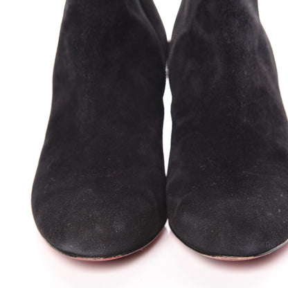 Christian Louboutin Suede Top 70 Ankle Boots 37.5 Black 10 of 14