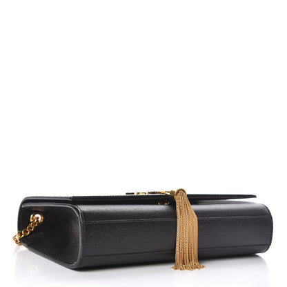 Saint Laurent Grain De Poudre Medium Classic Monogram Kate Tassel Satchel Black 4 of 9