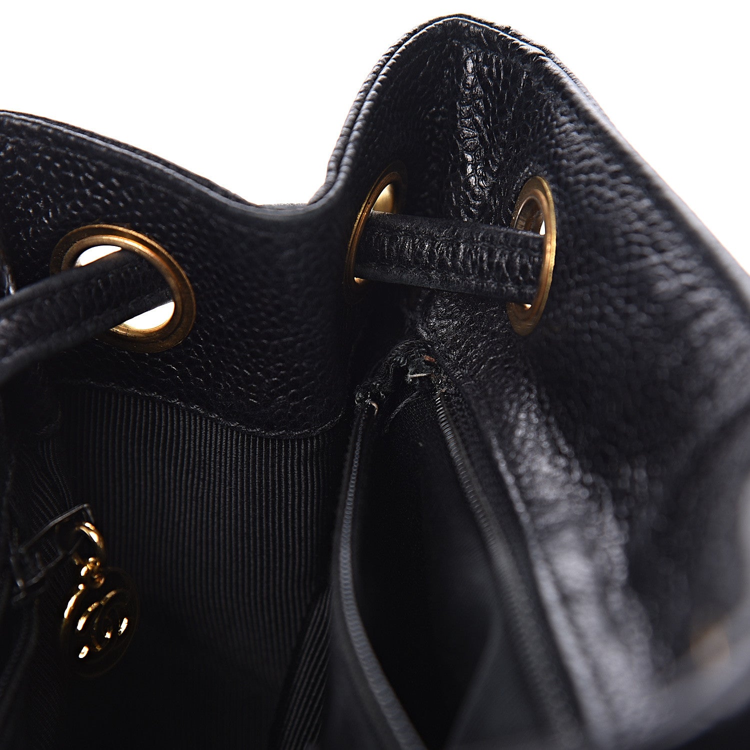 Chanel Caviar CC Backpack Black 7 of 12