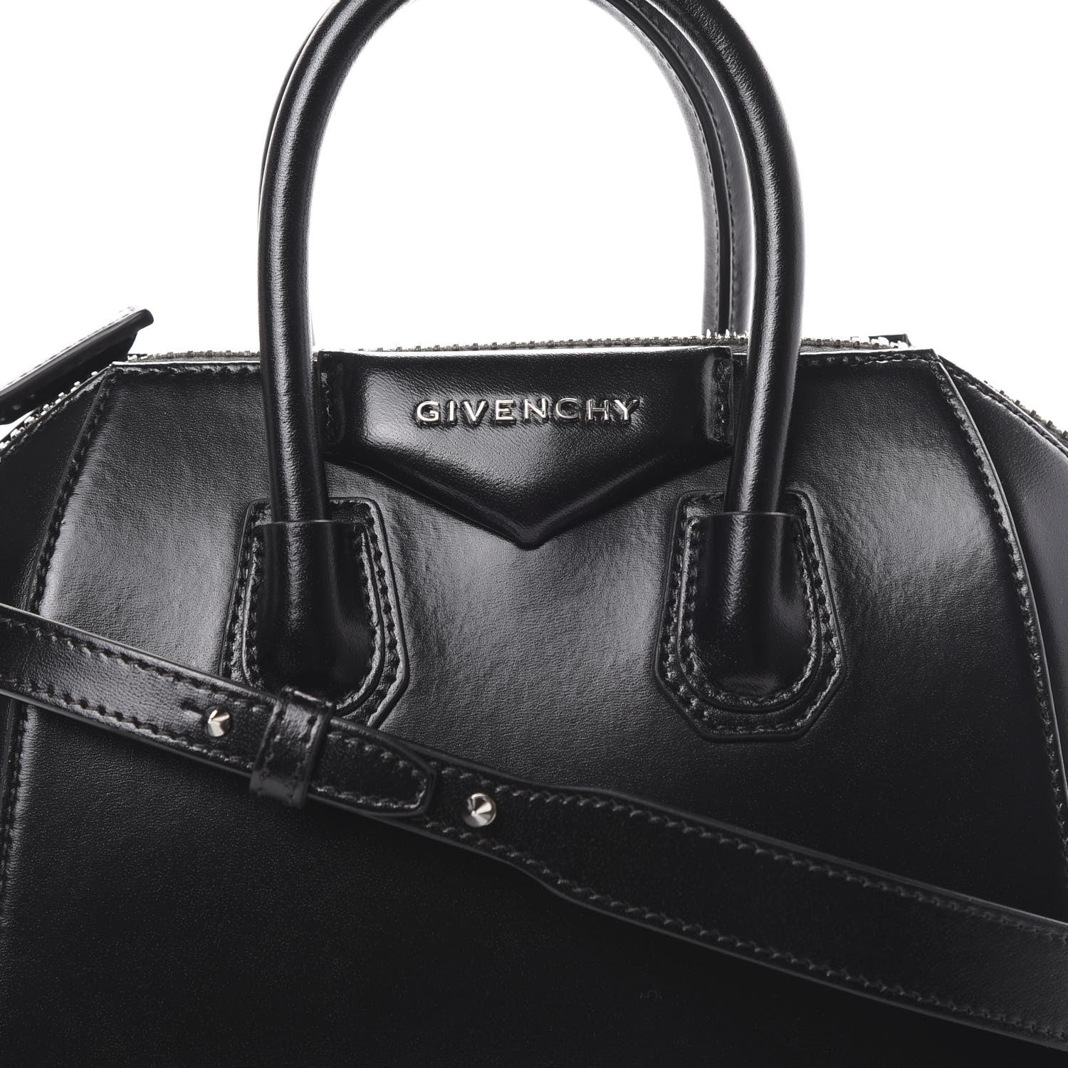 Givenchy Shiny Lord Calfskin Mini Antigona Black 7 of 9