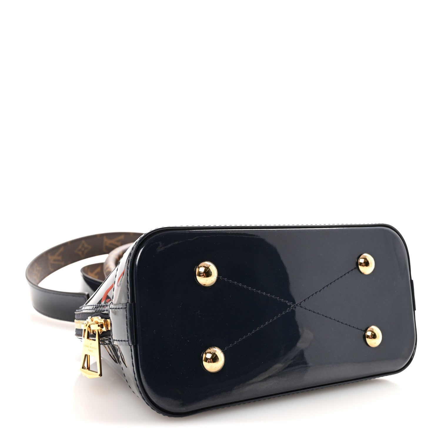 Louis Vuitton Patent Monogram Alma BB Marine 4 of 9