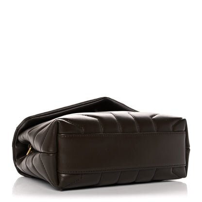 Saint Laurent Calfskin Y Quilted Monogram Toy Loulou Crossbody Bag Soil Brown 3 of 10