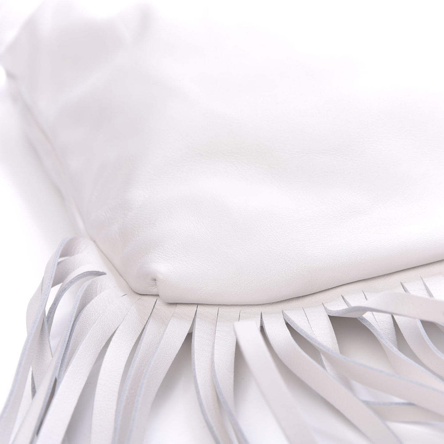 Nappa The Fringe Pouch Shoulder Bag White