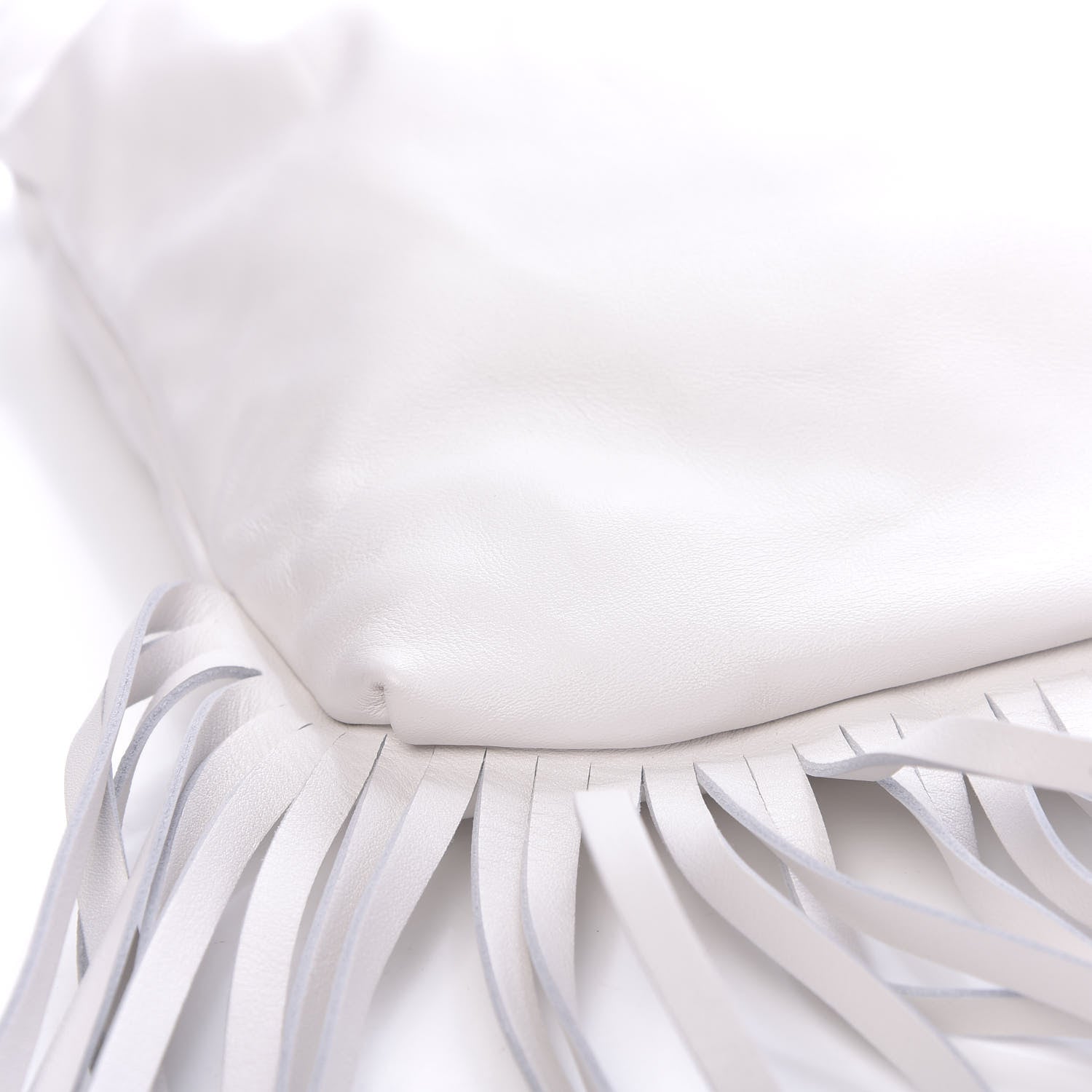 Bottega Veneta Nappa The Fringe Pouch Shoulder Bag White 8 of 10