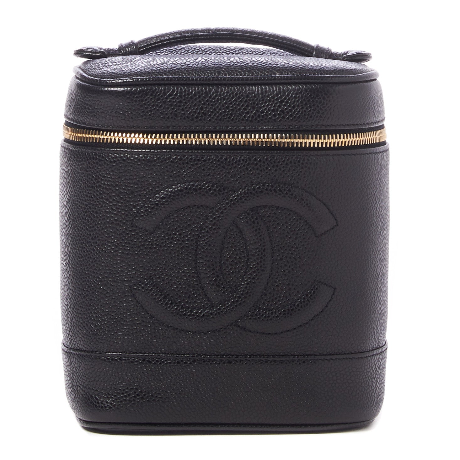 Chanel Caviar Vanity Cosmetic Case Black 1 of 10