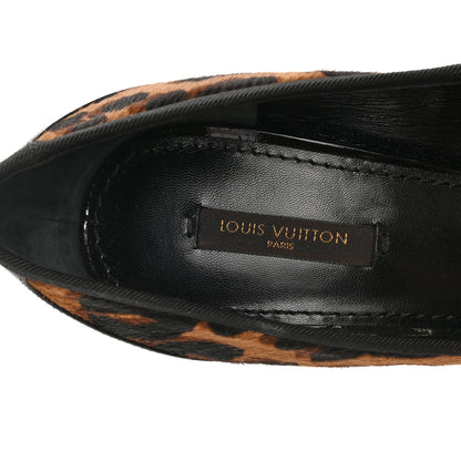 Louis Vuitton Calfskin Patent Pony Hair Pumps 40 Leopard 7 of 9