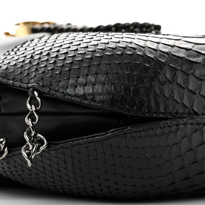 Chanel Snakeskin Calfskin Small Gabrielle Bucket Black 9 of 11