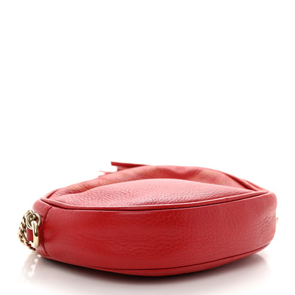 Gucci Pebbled Calfskin Mini Soho Chain Bag Tabasco Red 4 of 11