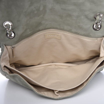 Chanel Ultra Soft Suede Calfskin Large Natural Beauty Flap Khaki 7 of 10