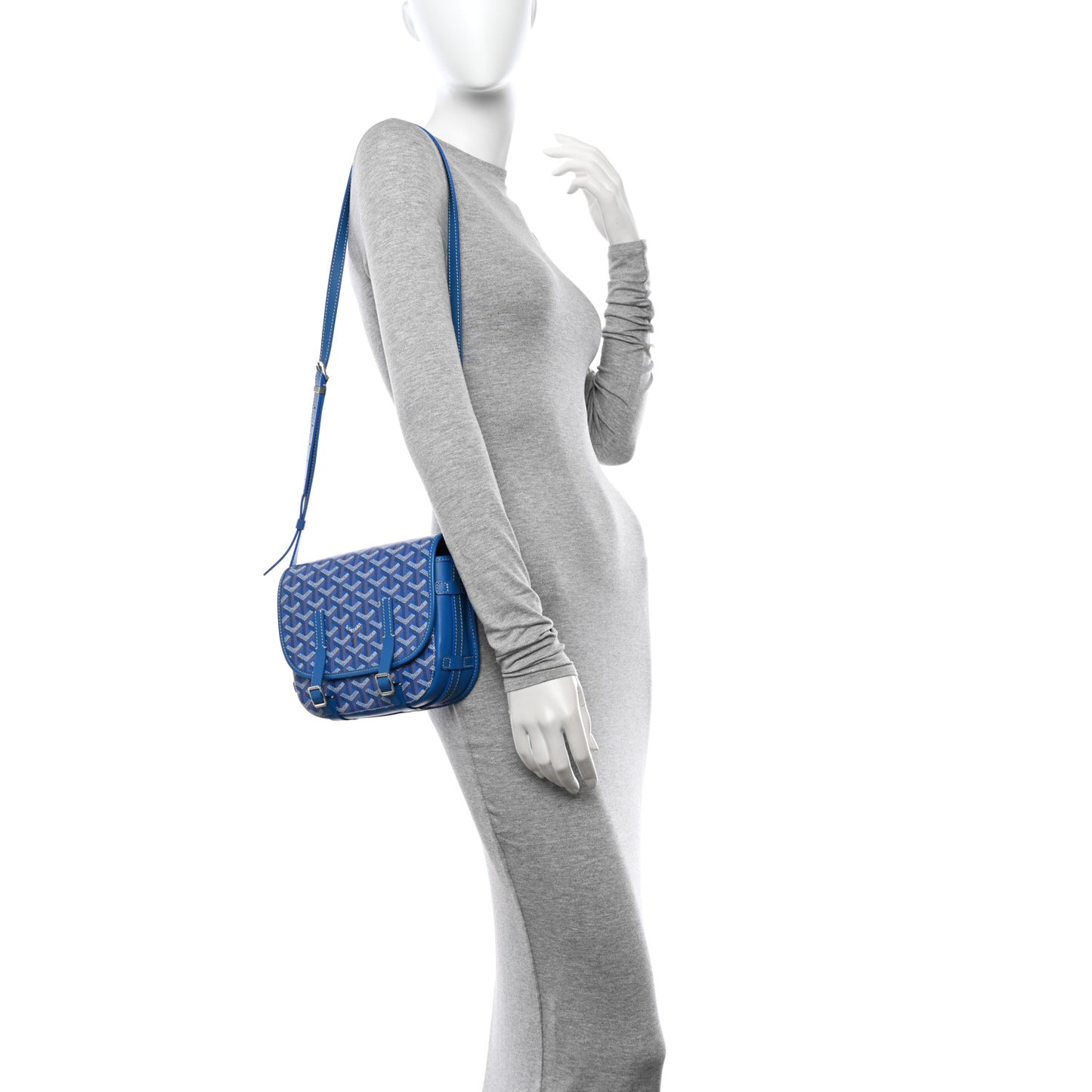 Goyardine Belvedere PM Messenger Bag Sky Blue