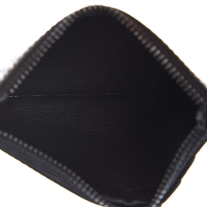 Saint Laurent Grain de Poudre Skeleton Print 5 Fragments Zip Pouch Card Holder Black 5 of 7