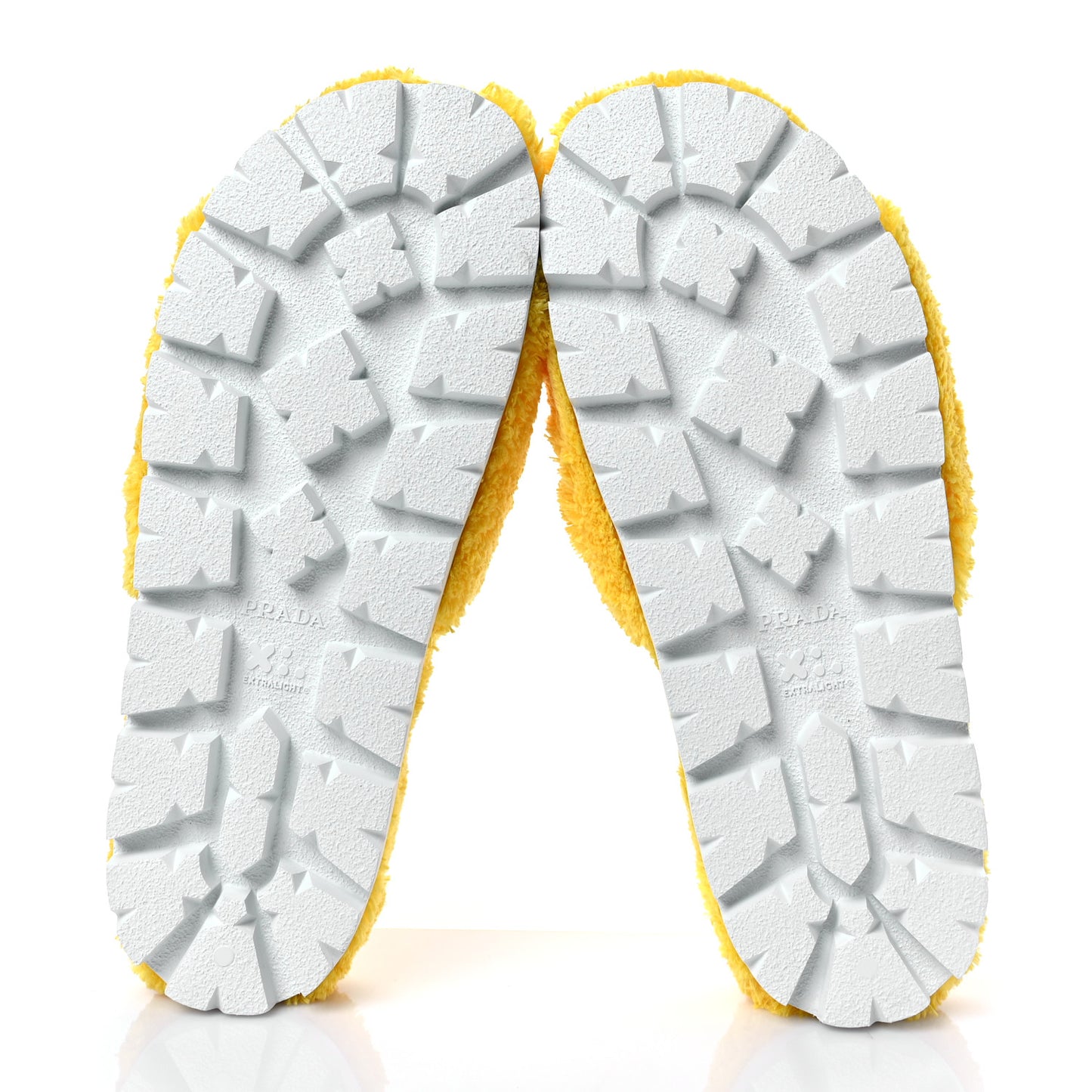 Terry Cloth Logo Lug Sole 20mm Slide Sandals 41 Giallo Black
