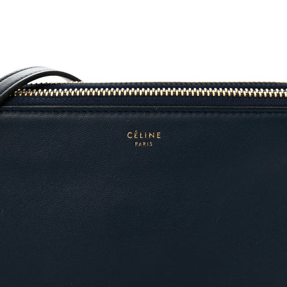 Celine Lambskin Large Trio Crossbody Bag Navy Blue 11 of 13