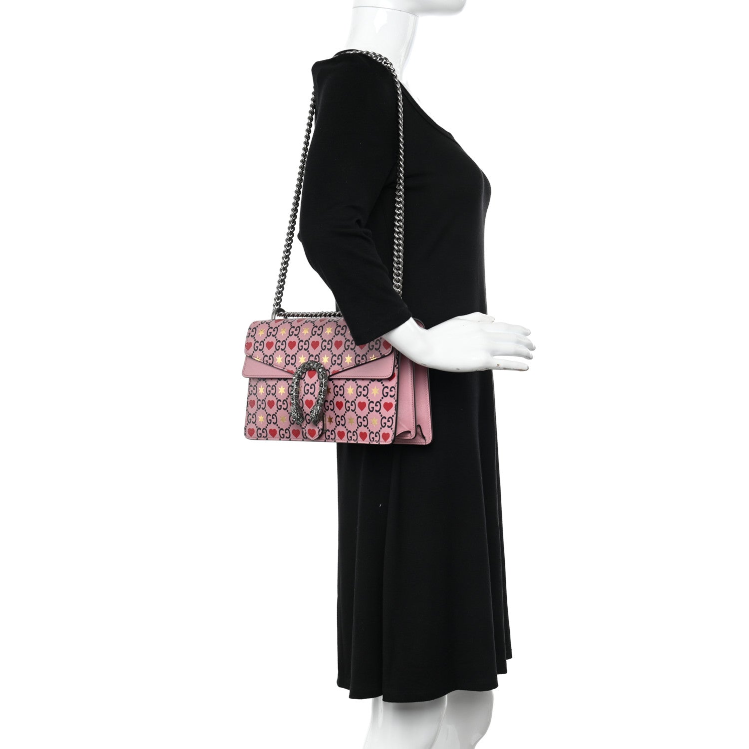 Gucci Calfskin Valentine's Day Exclusive Small Dionysus Bag Pink 2 of 11