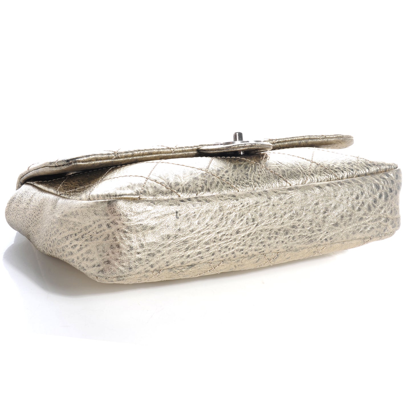 Distressed Lambskin Le Marais Ligne Flap Gold