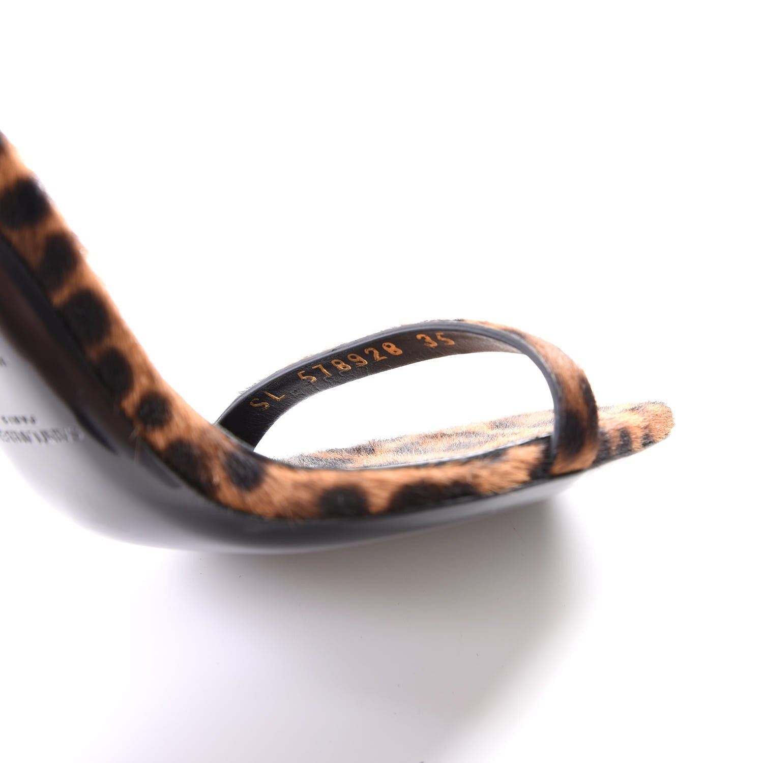 Saint Laurent Calf Hair Leopard Opyum 110 Sandals 35 Brown 8 of 12