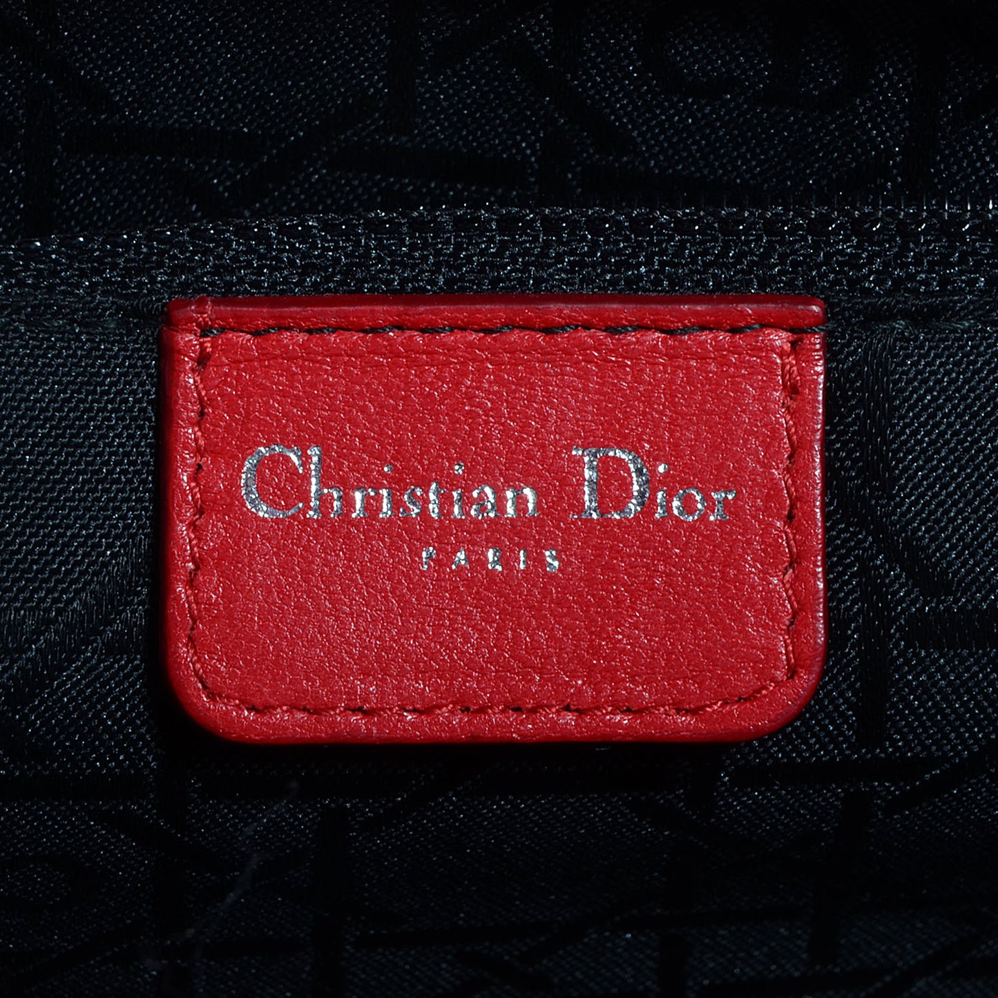 Lambskin Cannage Studded East West Lady Dior Red