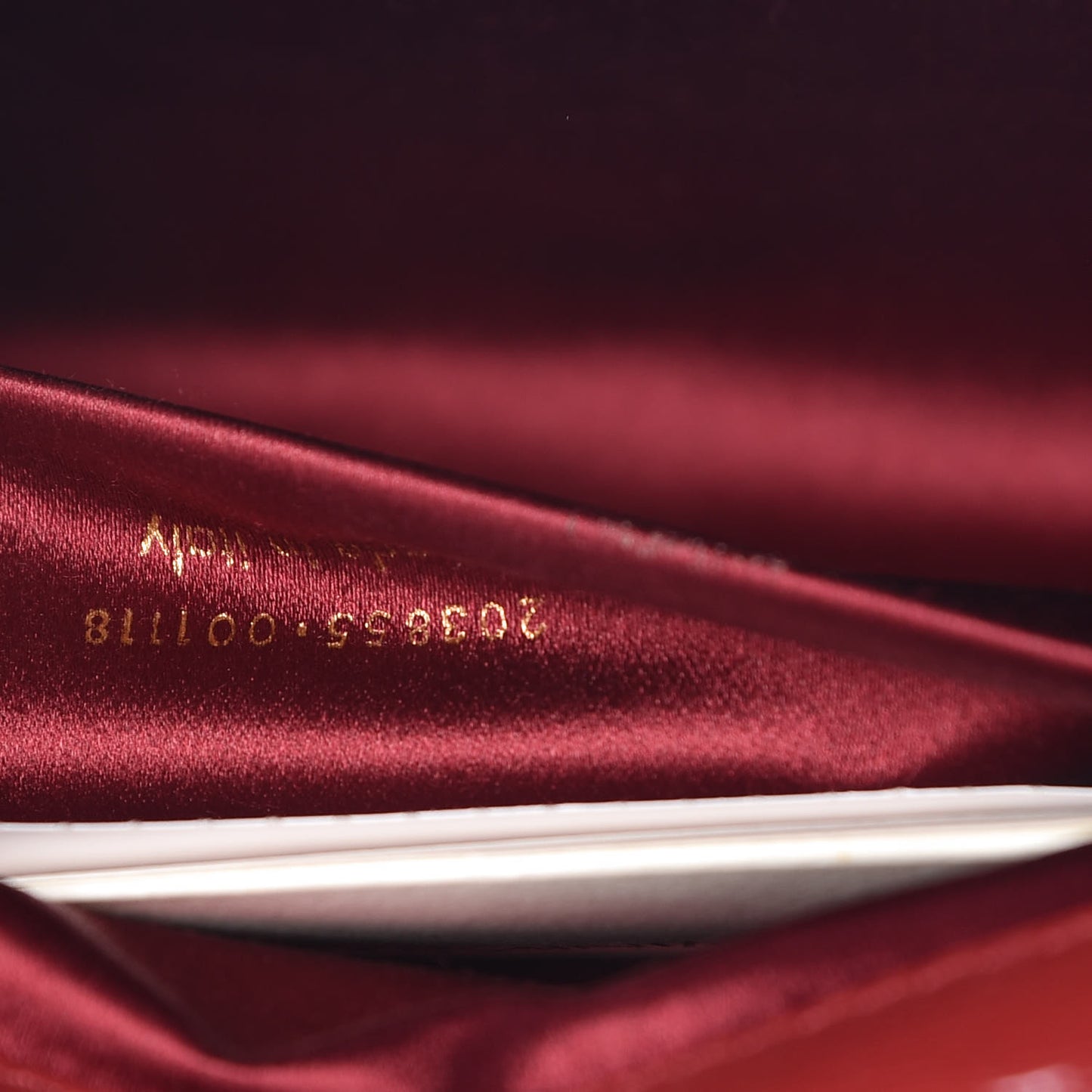 Textured Patent Monogram Large Belle De Jour Clutch Red