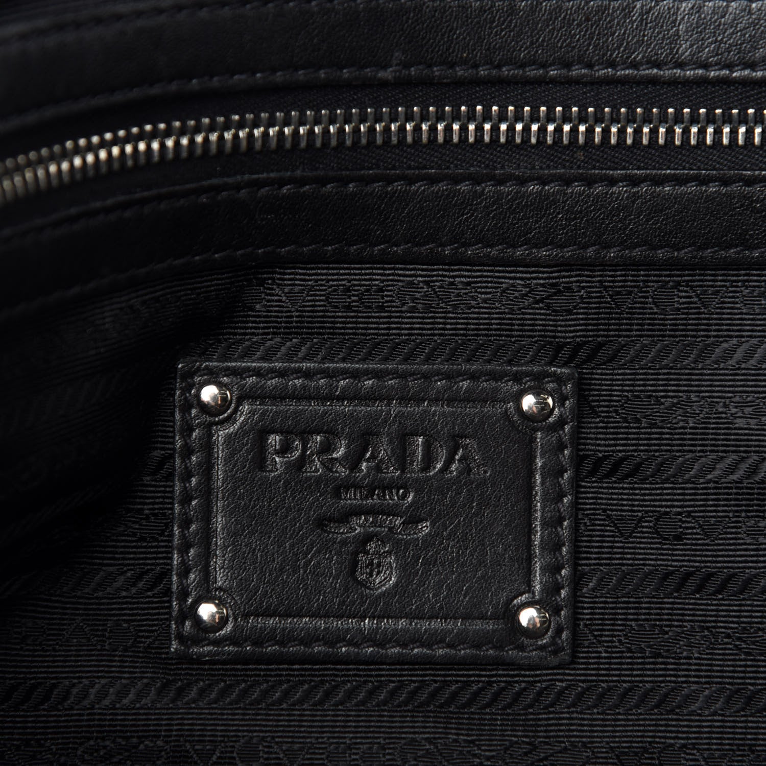 Prada Soft Calf Dome Sachel Black 8 of 11