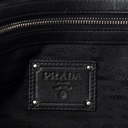 Prada Soft Calf Dome Sachel Black 8 of 11