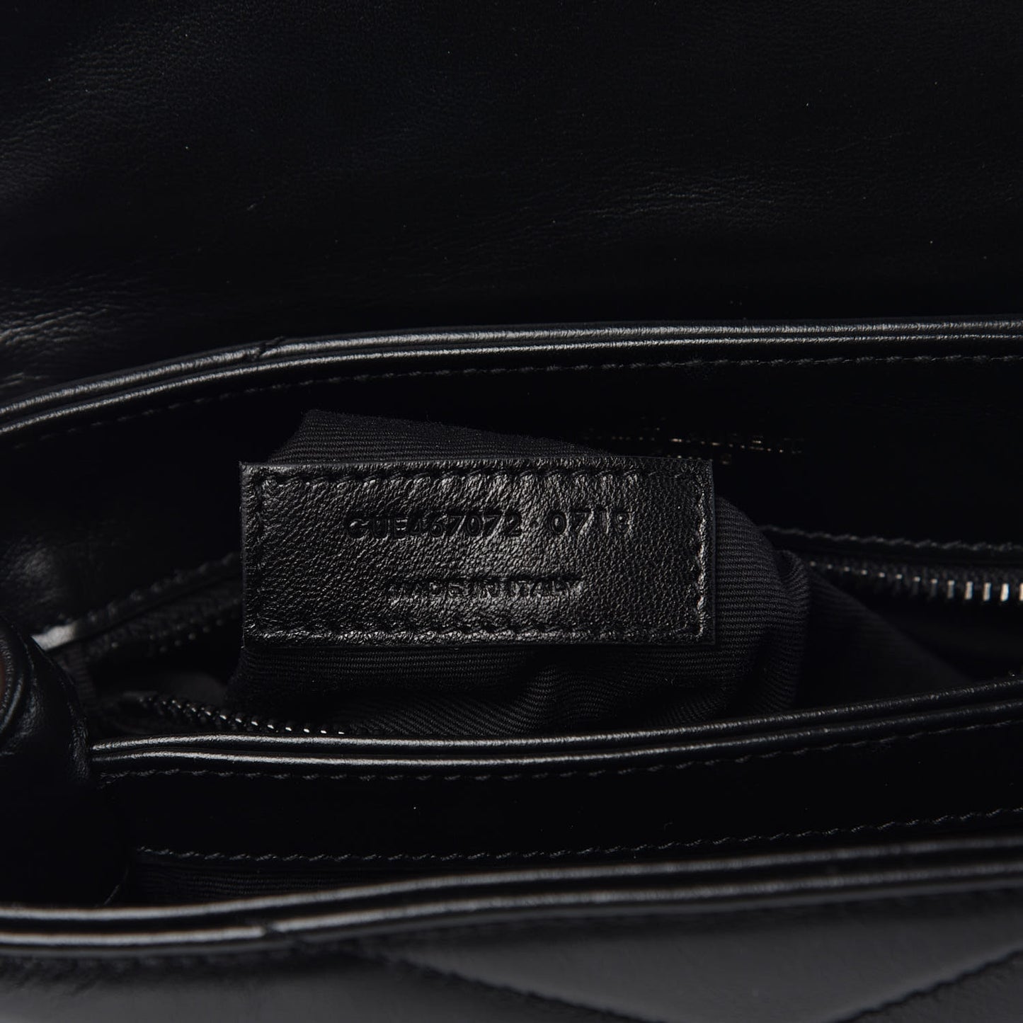 Calfskin Y Quilted Monogram Toy Loulou Crossbody Bag Black
