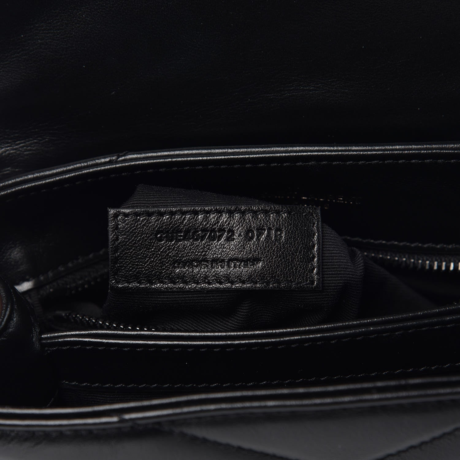 Saint Laurent Calfskin Y Quilted Monogram Toy Loulou Crossbody Bag Black 7 of 9