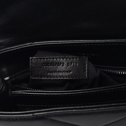 Saint Laurent Calfskin Y Quilted Monogram Toy Loulou Crossbody Bag Black 7 of 9