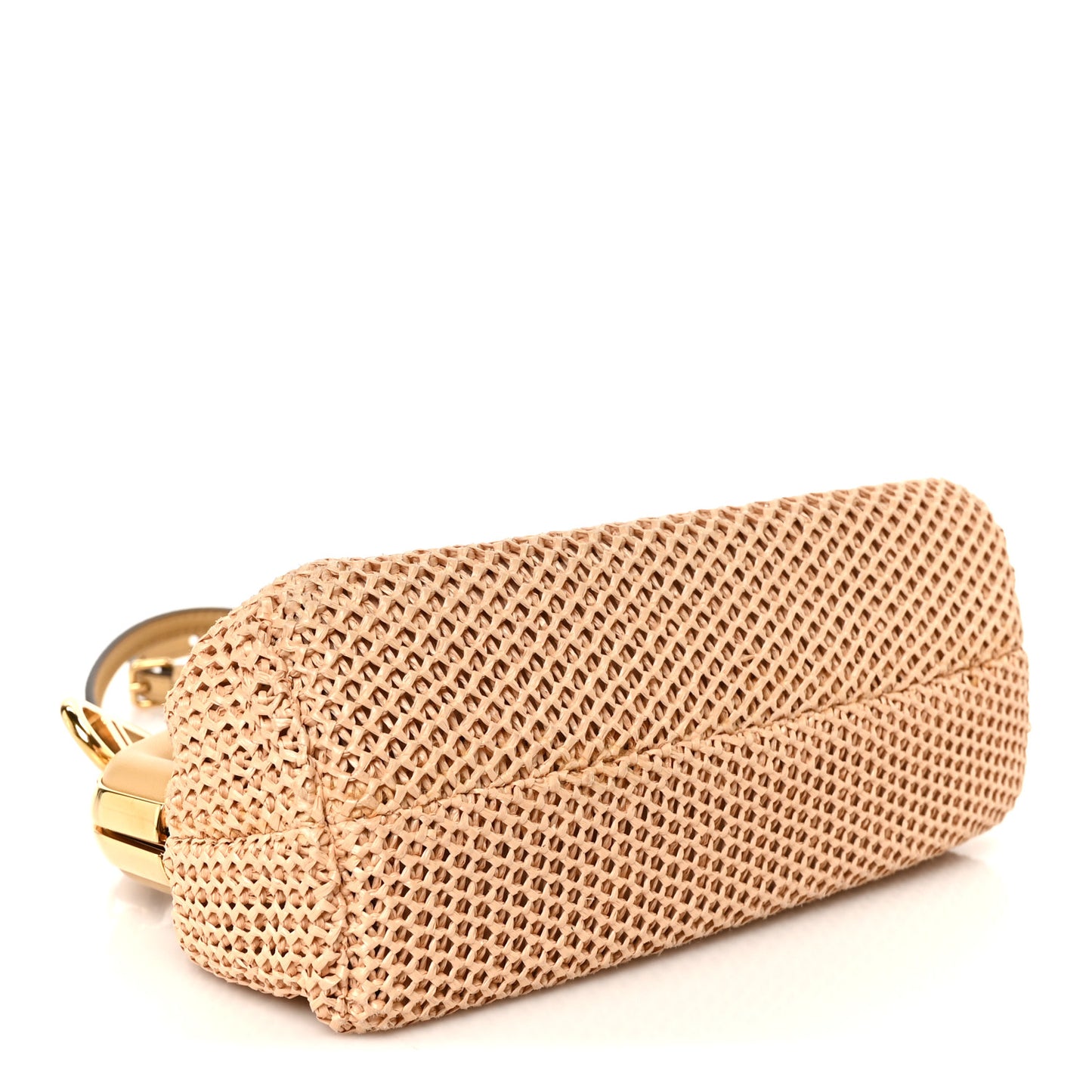 Raffia Nappa Macrame Small Fendi First Natural Sahara