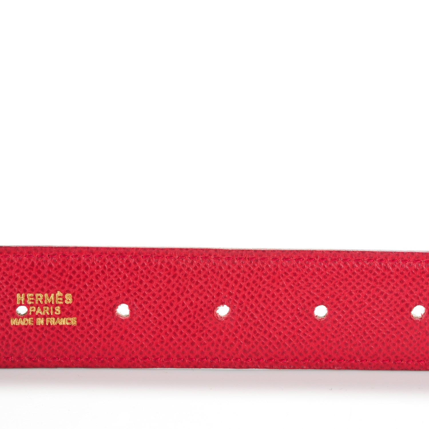 Hermes Box Courchevel 32mm Belt Strap 70 Black Rouge Grarance 4 of 4