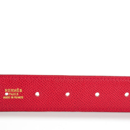 Hermes Box Courchevel 32mm Belt Strap 70 Black Rouge Grarance 4 of 4