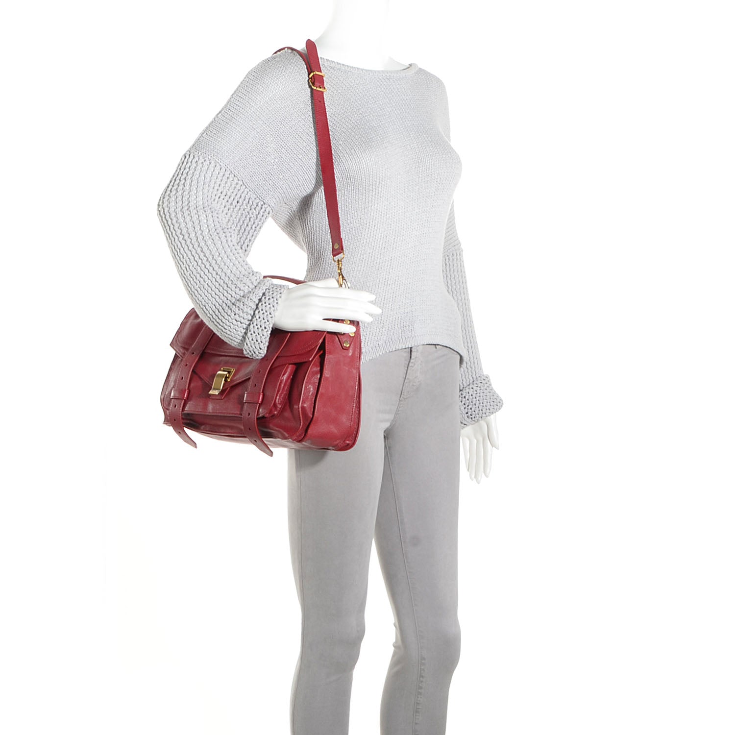 Proenza Schouler Lambskin PS1 Medium Satchel Chianti 2 of 13