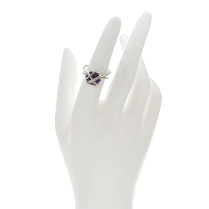 David Yurman Sterling Silver Diamond Amethyst 10mm Cable Wrap Ring 52 6 2 of 4